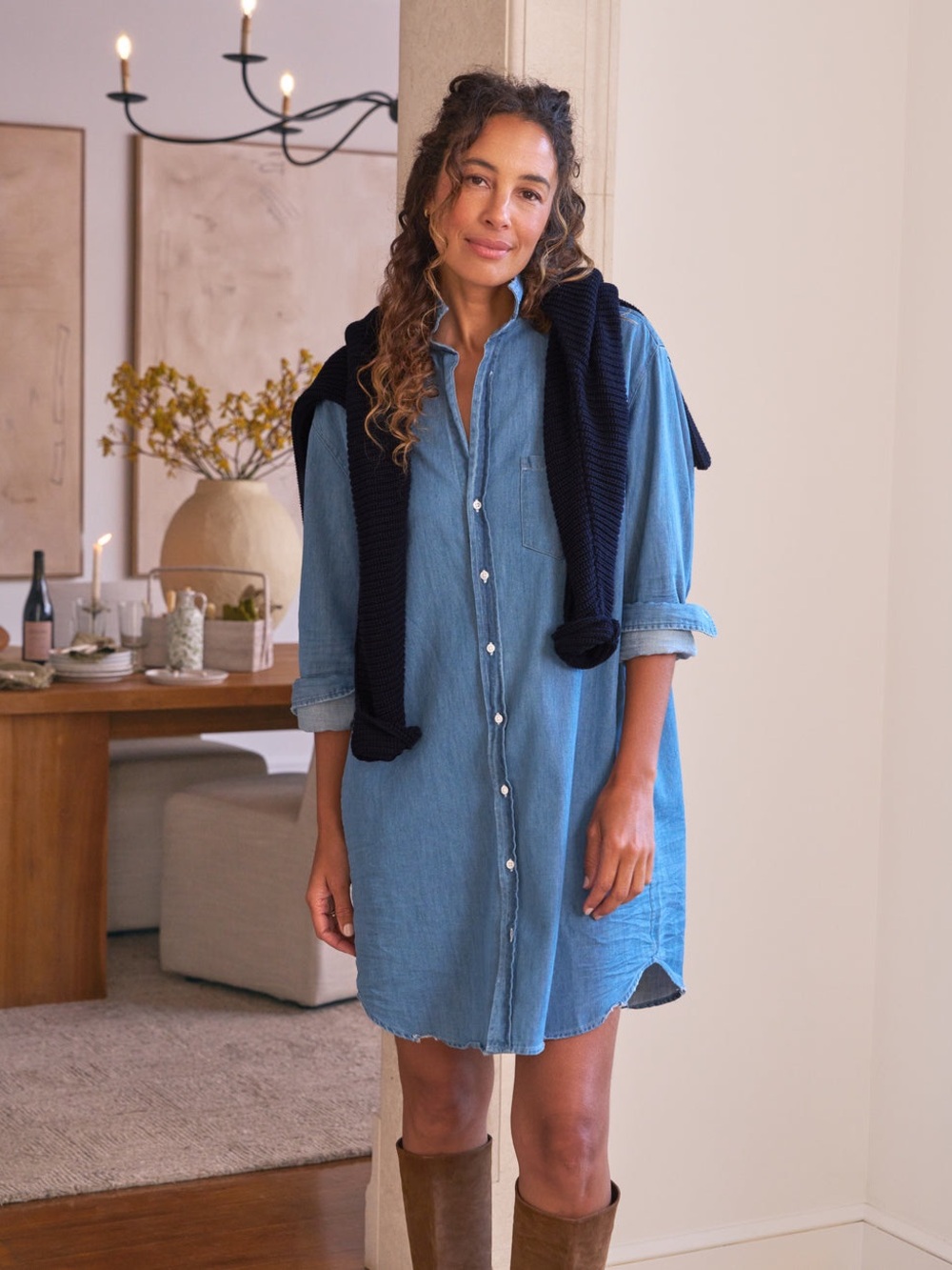 Frank & Eileen - Mary Classic Shirtdress in Vintage Stonewashed Indigo